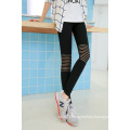 Women Autumn See Through Strip on Knees Legging